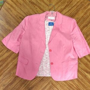 Vintage JH Collectibles Pink Short Sleeve Blazer